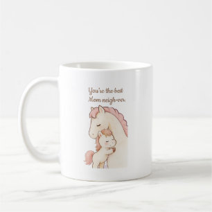 Caneca De Café Cartão do Dia das Mães Cute Pony Pun Melhor Mãe