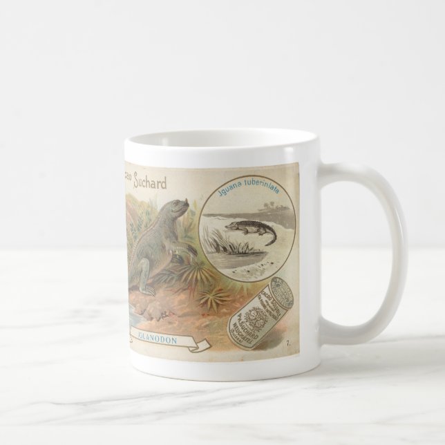 Caneca De Café cartão do iguanodon 1895 do suchard (Direita)