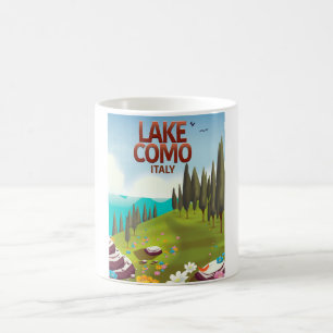 Caneca De Café Cartão do viagem de Como Italia do lago
