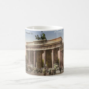 Caneca De Café Cartão do vintage do Tor Berlim de Brandenburger