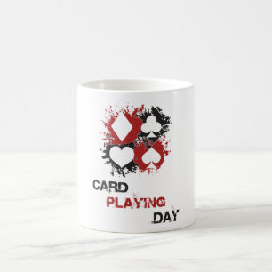 Caneca De Café Cartão Jogando Cartões Ace Cartões Poker Jogo Casi