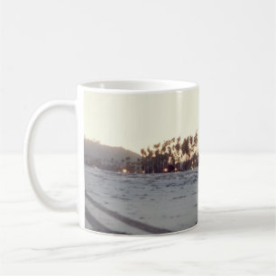 Caneca De Café Cartão Magnético da Praia de Santa Barbara Vintage