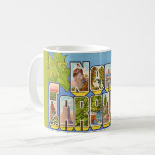 Caneca De Café Cartão postal antigo da Carolina do Norte