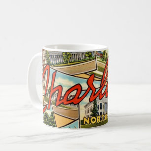 Caneca De Café Cartão postal antigo de Charlotte NC
