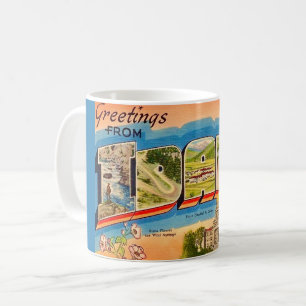 Caneca De Café Cartão Postal Antigo de Idaho