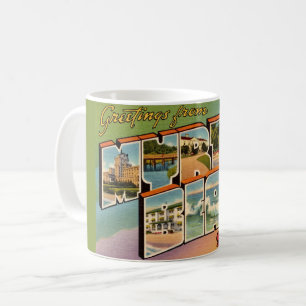 Caneca De Café Cartão postal antigo de Myrtle Beach