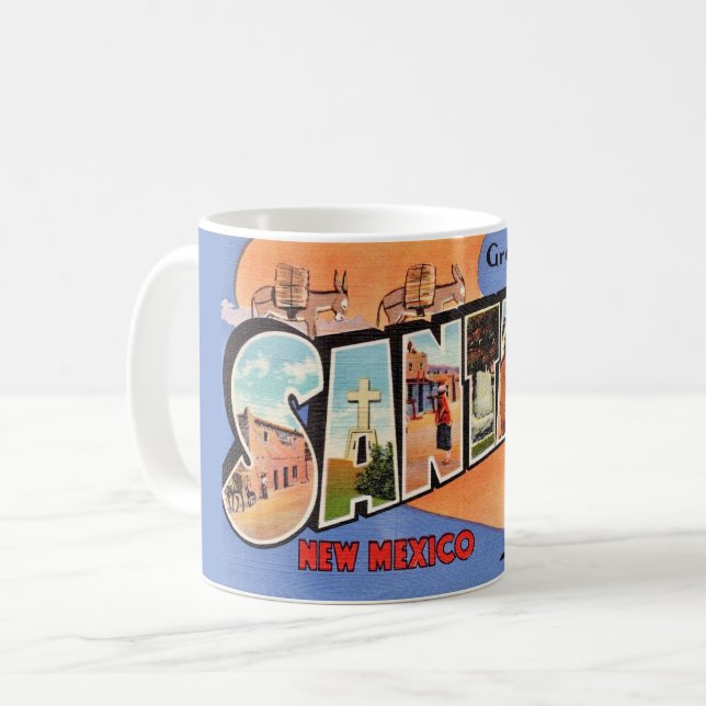 Caneca De Café Cartão postal antigo de Santa Fe (Frente Esquerda)