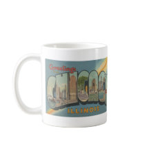 Cartão postal Chicago 1944 Big Letter