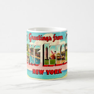 Caneca De Café Cartão-postal Colorido Long Island