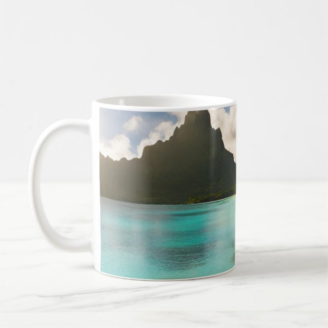 Caneca De Café Cartão Postal de Bora Bora (Esquerda)