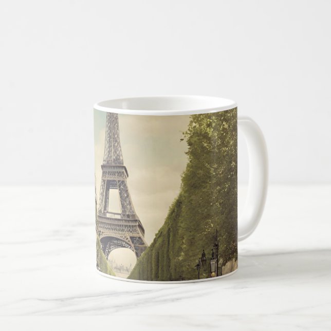 Caneca De Café Cartão Postal de Paris (Frente Esquerda)