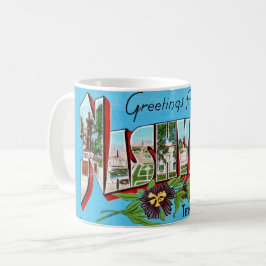 Caneca De Café Cartão postal de saudação Vintage Nashville