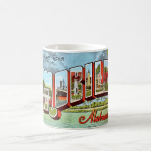 Caneca De Café Cartão-postal do Alabama retrormóvel Mug