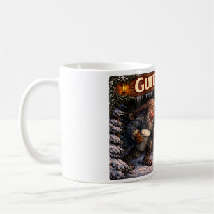 Caneca De Café Cartão postal do Yule Lad islandês Gully Gawk