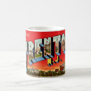 Caneca De Café Cartão postal retrô de Trenton NJ