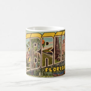 Caneca De Café Cartão-postal Retro Setração da Flórida