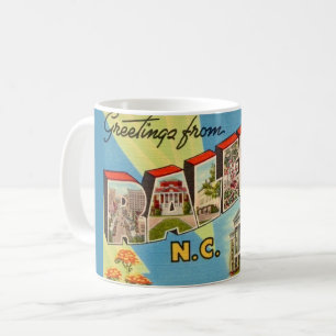 Caneca De Café Cartão postal Vintage Raleigh Carolina do Norte