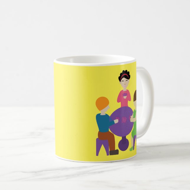 Caneca De Café Cartas de Baralho (Frente Esquerda)