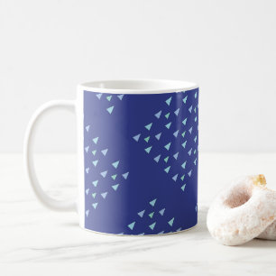 Caneca De Café Cartas de Baralho com Padrão Geométrico de Triângu
