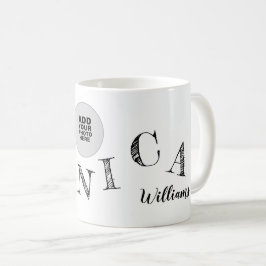 Caneca De Café cartas manuscritas do seu nome Foto legal