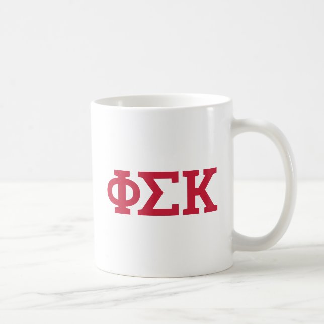 Caneca De Café Cartas Phi Sigma Kappa (Direita)