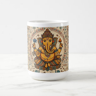Caneca De Café Cartaz de Arte Warli Shri Ganeshaya Namah - Senhor
