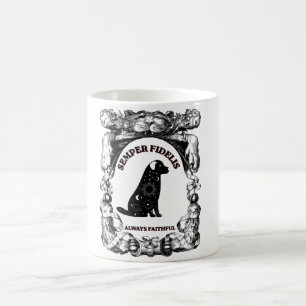 Caneca De Café Cartaz de cachorro celestial vintage Semper Fideli