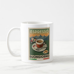 Caneca De Café Cartaz de Café de Arte de Espresso Italiano Retrô