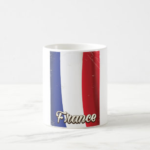 Caneca De Café cartaz de férias da bandeira nacional da França