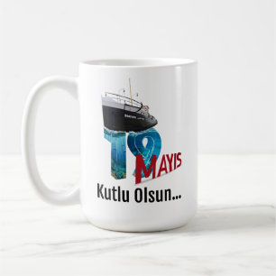 Caneca De Café Cartaz de ilustração vetorial de 19 de maio