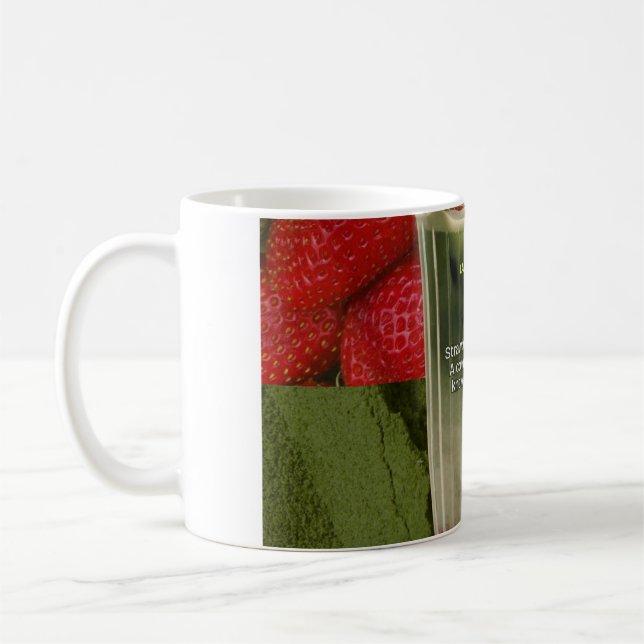 Caneca De Café Cartaz de Latte de Matcha com Morango – Bebida de  (Esquerda)