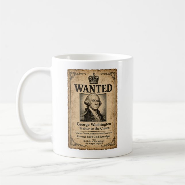 Caneca De Café Cartaz de Procura de George Washington (Esquerda)