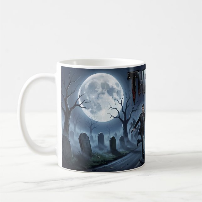 Caneca De Café Cartaz de Terror Iluminado pela Lua e Filme de Fug (Esquerda)