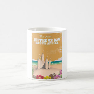 Caneca De Café Cartaz de viagem antigo Jeffreys Bay África do Sul