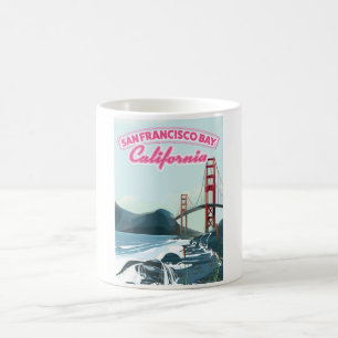 Caneca De Café cartaz de viagem da Baía de São Francisco