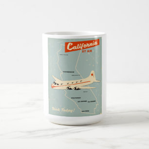 Caneca De Café Cartaz de viagem da Califórnia dos anos 50 "por vi