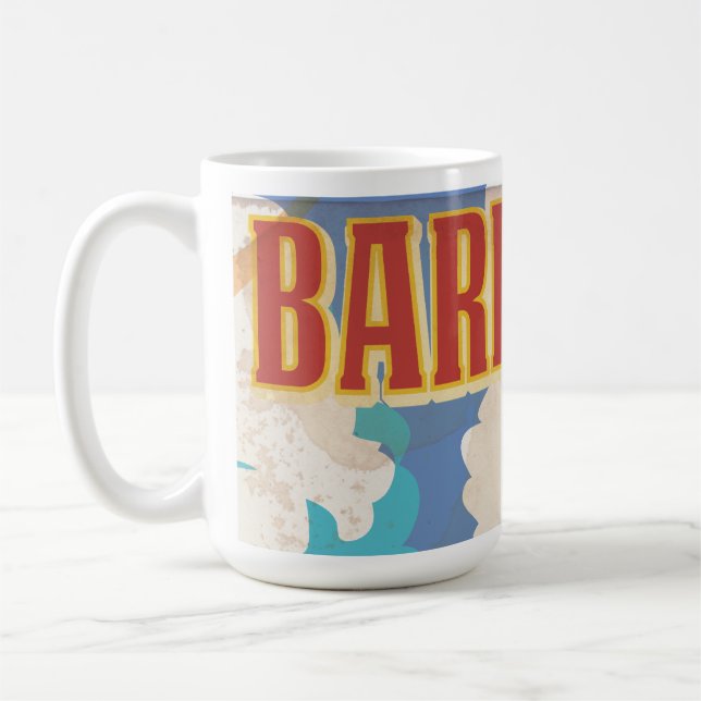 Caneca De Café cartaz de viagem de Barbados (Esquerda)