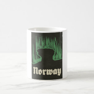 Caneca De Café cartaz de viagem de esqui na Noruega