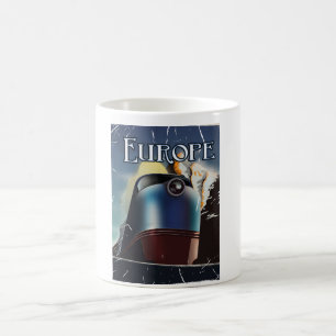 Caneca De Café Cartaz de viagem de férias na Europa