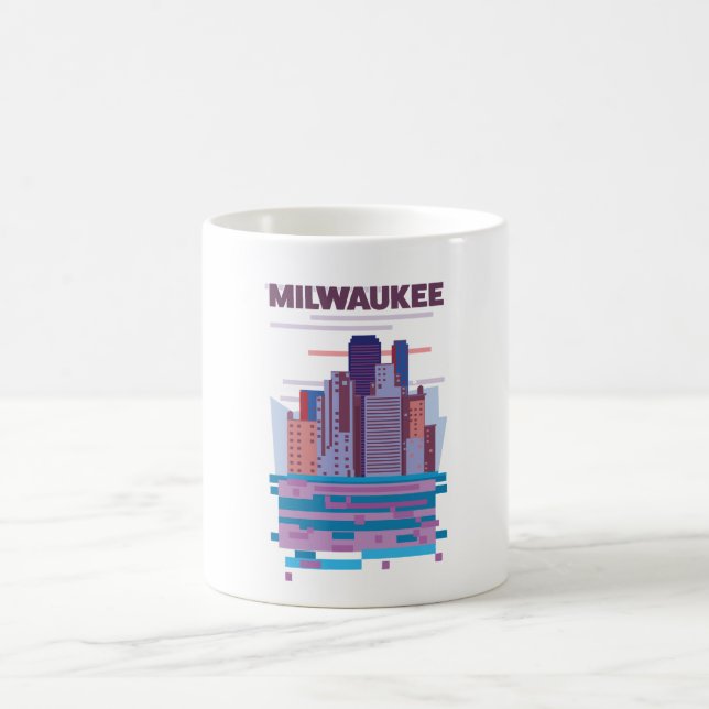 Caneca De Café Cartaz de viagem de Milwaukee (Centro)