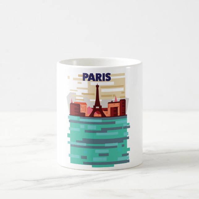Caneca De Café cartaz de viagem de Paris (Centro)