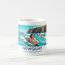 Cartaz de Viagem de Surf de Newquay, Cornualha