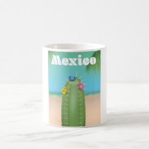 Caneca De Café Cartaz de viagem do Cacto México