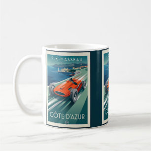 Caneca De Café Cartaz de Viagem do Grande Prêmio Côte d'Azur de C