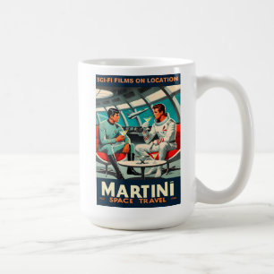 Caneca De Café Cartaz de Viagem Espacial Martini Filmes de Ficção