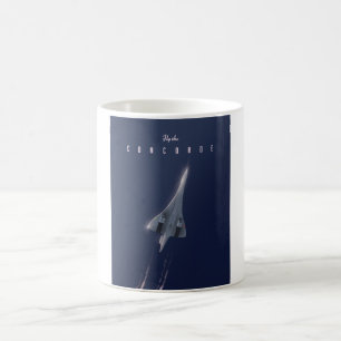 Caneca De Café Cartaz de viagem Fly The Concorde