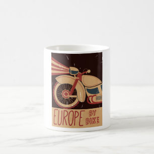 Caneca De Café Cartaz de viagem francês vintage da Praia de Santa