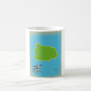 Caneca De Café cartaz de viagem Ischia Itália