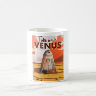Caneca De Café Cartaz de viagem para Vênus.