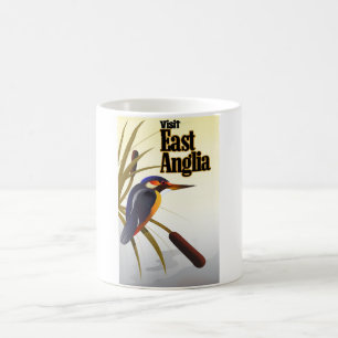 Caneca De Café Cartaz de viagem vintage da Ânglia Oriental